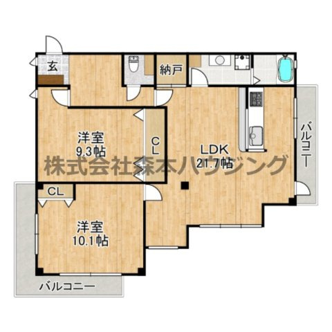 【間取り】 | 　ハミングハイツ