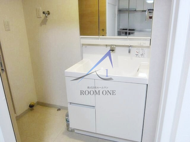越中島三丁目ハイツ１号棟の設備|洗濯機置き場です。