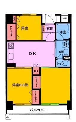 越中島三丁目ハイツ１号棟の間取り|間取りです。