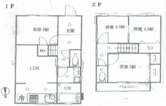 【間取り】 | 関守町3丁目戸建