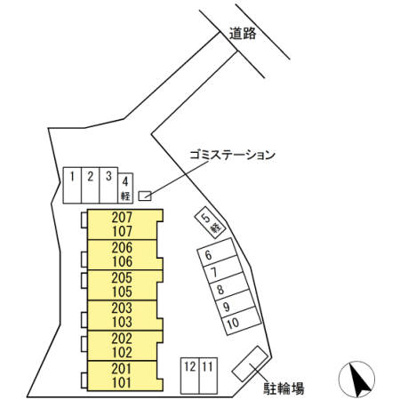 【区画図】 | ジェントル篠崎 | 即日案内可能です♪現地待ち合わせOK！どの物件でも当社でお得にご案内できますのでまとめて内覧ください♪