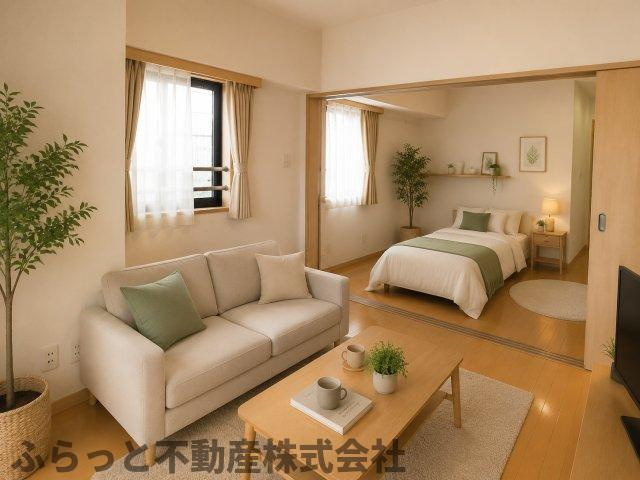 グランドパレスNS-77の居間・リビング|家具・家電はAIによるイメージになります