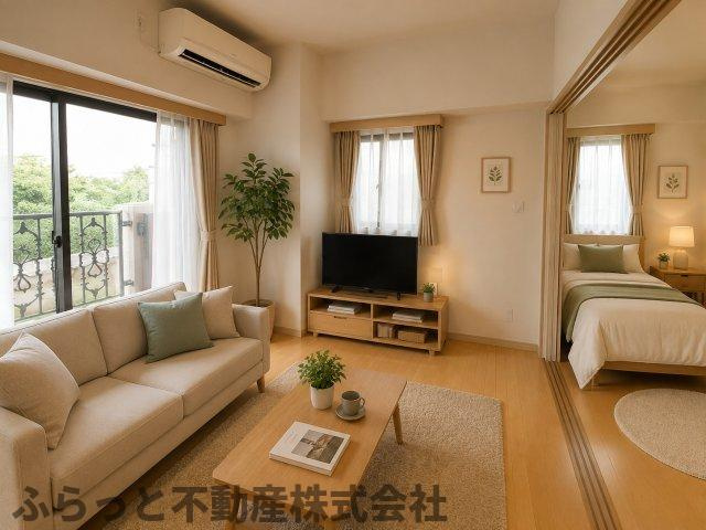 グランドパレスNS-77の居間・リビング|家具・家電はAIによるイメージになります