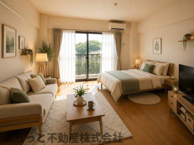 グランドパレスNS-6　の居間・リビング|家具・家電はAIによるイメージになります