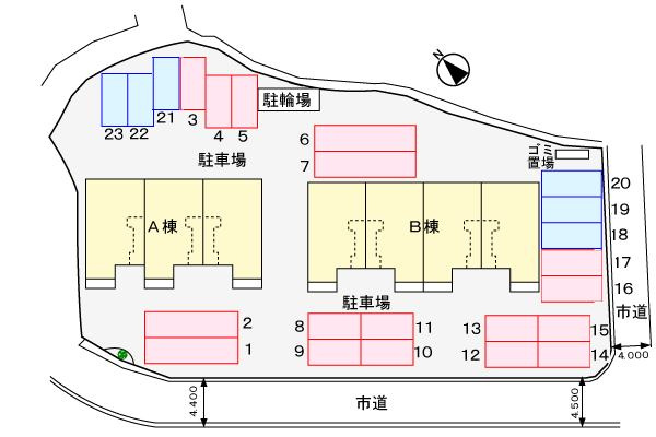 アースリーヒルBの区画図