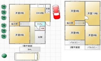 【間取り】 | 雲雀ヶ丘2丁目戸建