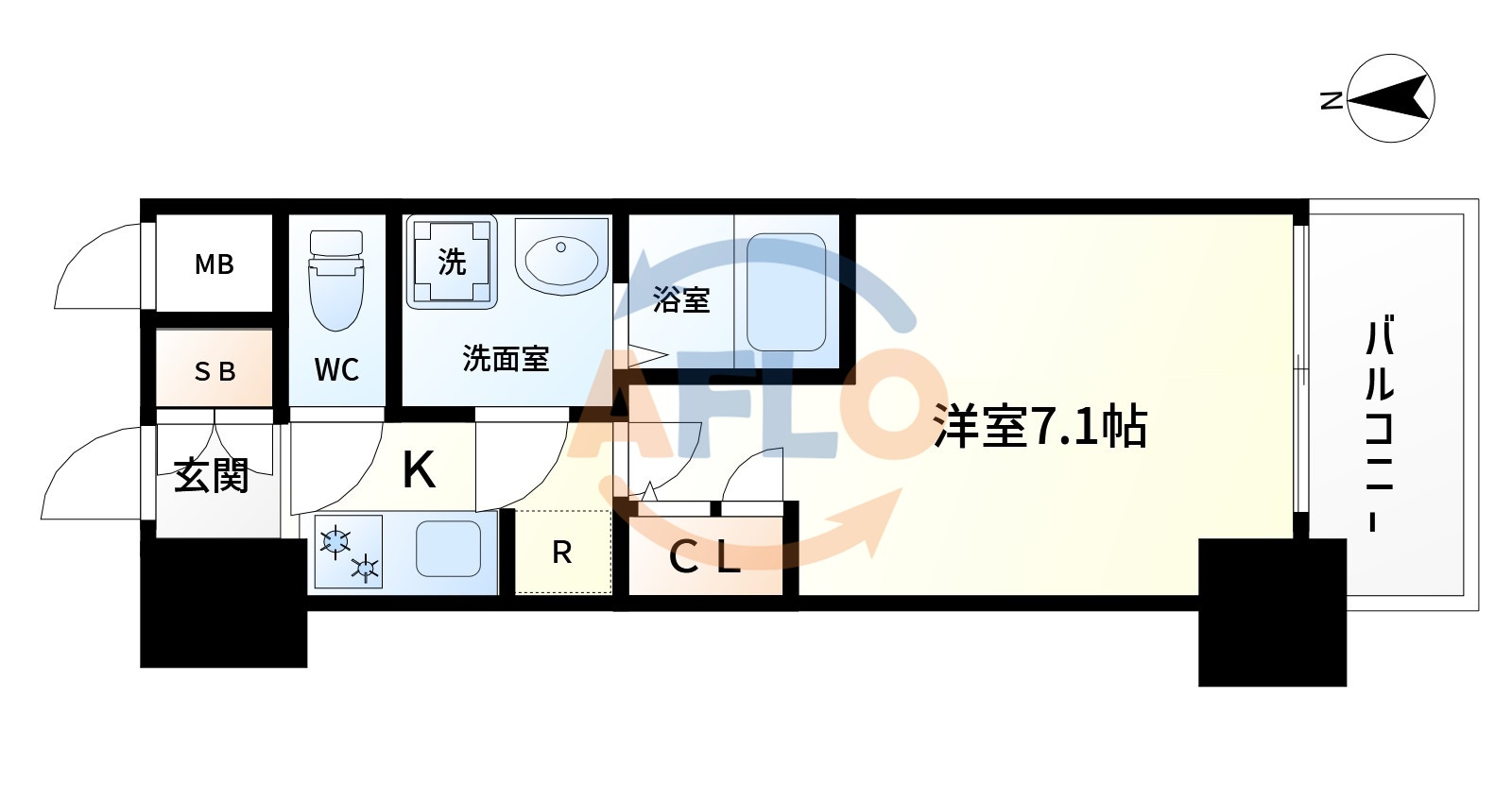 W-STYLE福島Ⅱwistariaの間取り|W-STYLE福島Ⅱwistaria　間取り