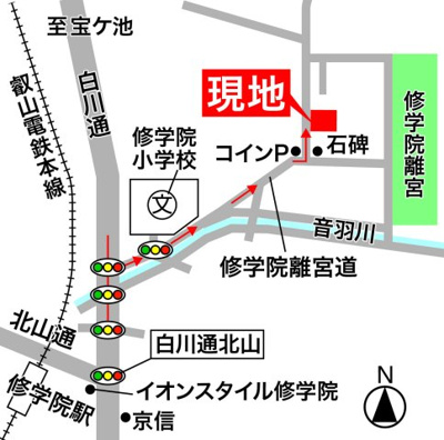 【地図】 | 修学院室町　分譲地【1期 全3区画】