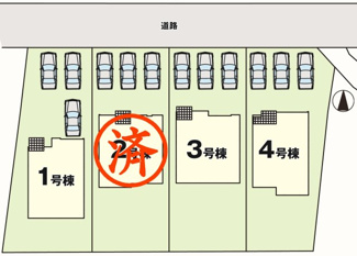 【区画図】 | 郡山市富久山町福原新築一戸建て4棟