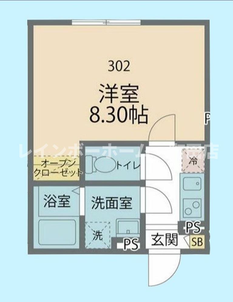 カインドネス本厚木North※初期費用分割あと払いサービス利用可能物件の間取り