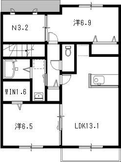ルーチェ善導寺の間取り