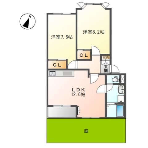 ｍｅｌｌｏｗ　４の間取り