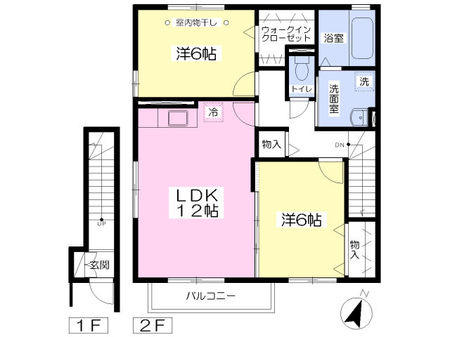 2階はこのお部屋のみのワンフロアーです♪