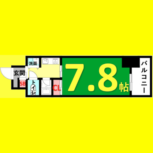 AXIS桜通内山　名古屋市賃貸　仲介手数料無料の間取り
