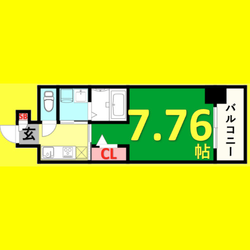 ArtizA東別院　名古屋市賃貸　仲介手数料無料の間取り