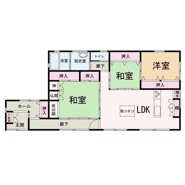 和歌山市和田　中古戸建の間取り