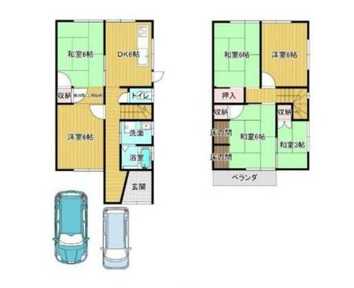 和歌山市鳴神　中古戸建の間取り