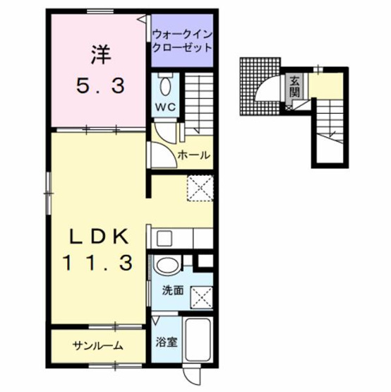 【間取り】 | フリージアＡ