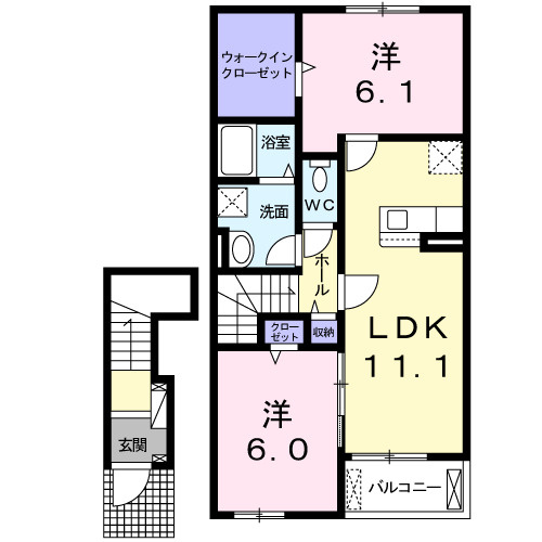 【間取り】 | メゾンブローテ　Ｇ