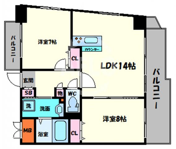 パークシティ玉造　真田山小学校区の間取り|パークシティ玉造　間取り