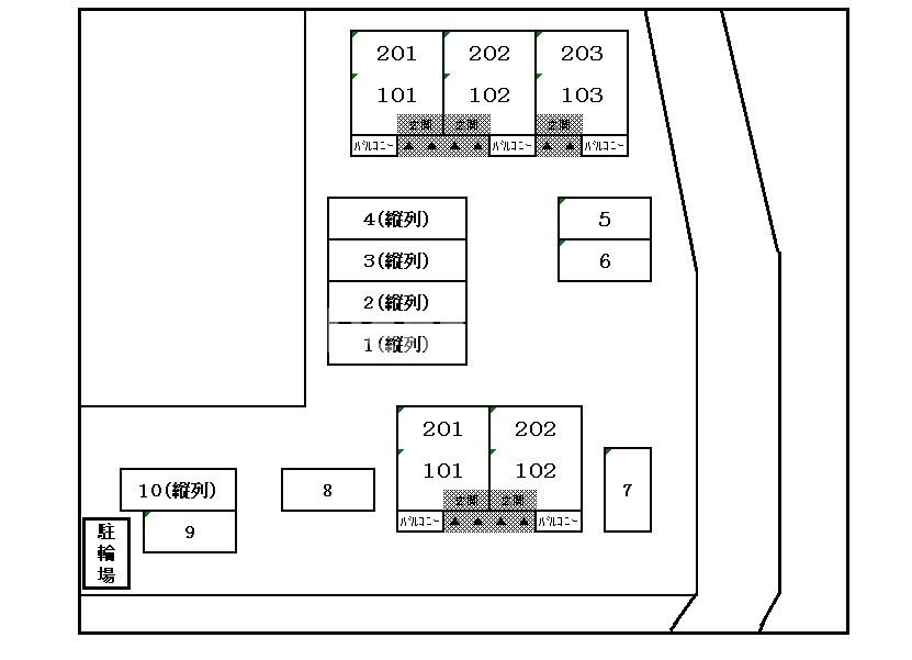 プラシードＢの駐車場|駐車場