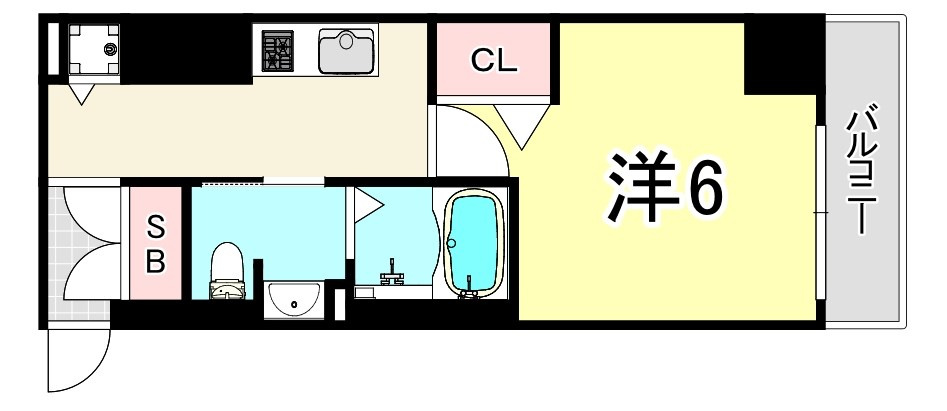 セオリー大阪フルールの間取り