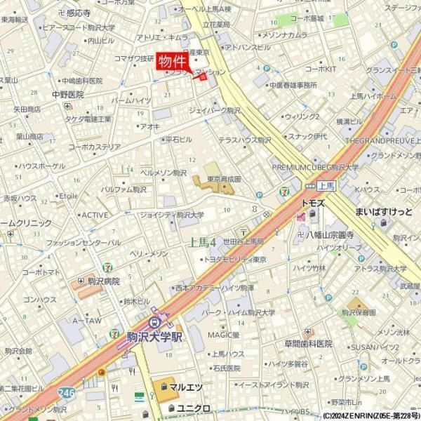 グランデュオ駒沢ＩＩの地図