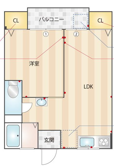マンションなぎさの間取り