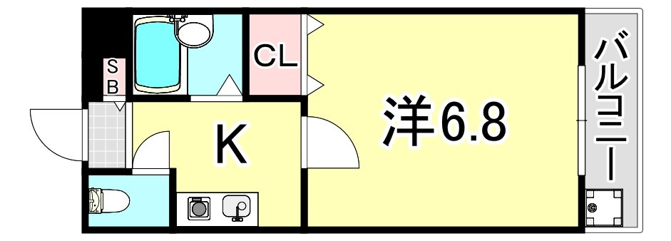 クレアール立花の間取り