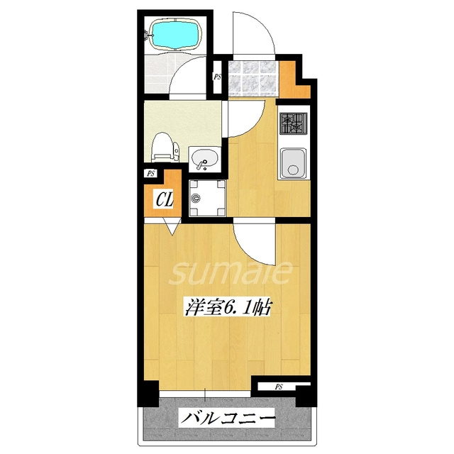 プラウドフラット王子神谷の間取り|東向きのお部屋です☆