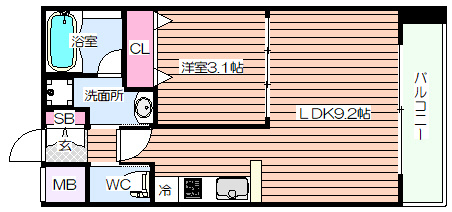 【間取り】 | アーバンフラッツ西中島