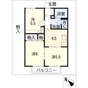 ディアス花水木　A棟　　刈谷市近郊の賃貸ならクラスホーム刈谷店の間取り