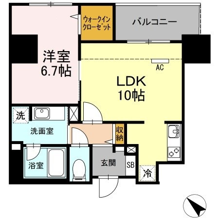 ウィスタリア レジデンス 博多の間取り