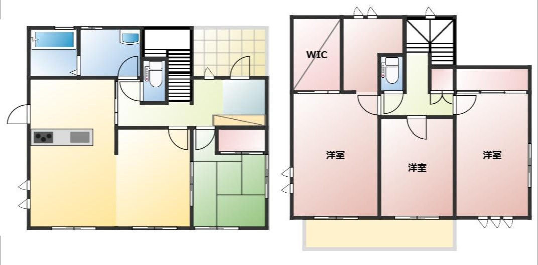 千葉県印西市町　中古住宅の間取り