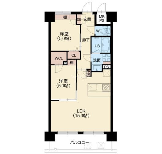 スプランディッド難波WESTⅢの間取り