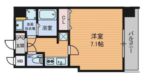 W-STYLE大阪谷町の間取り