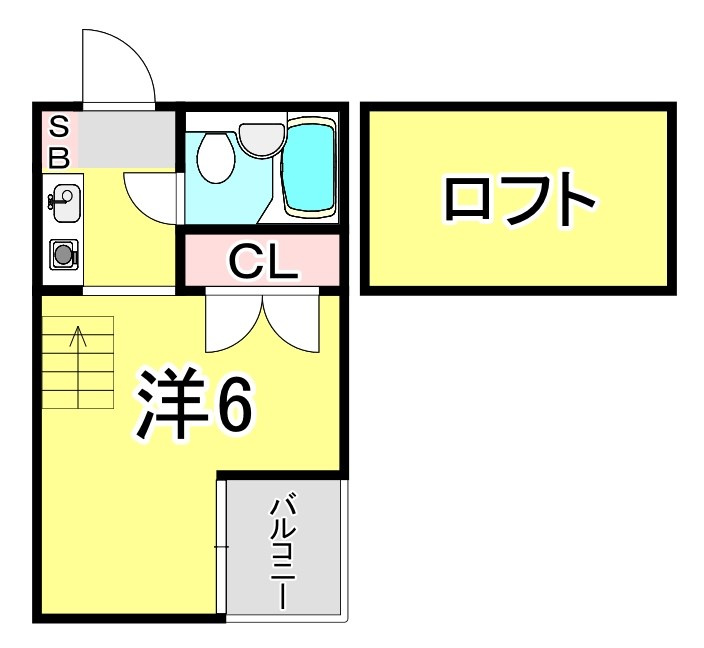 キューブ神戸塚本通の間取り