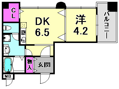 カーサ六甲友田町の間取り