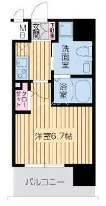 レジディア谷町の間取り