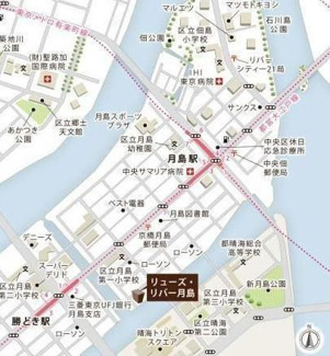 【地図】 | リューズ・リバー月島
