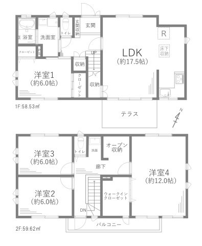 鎌倉市関谷戸建の間取り