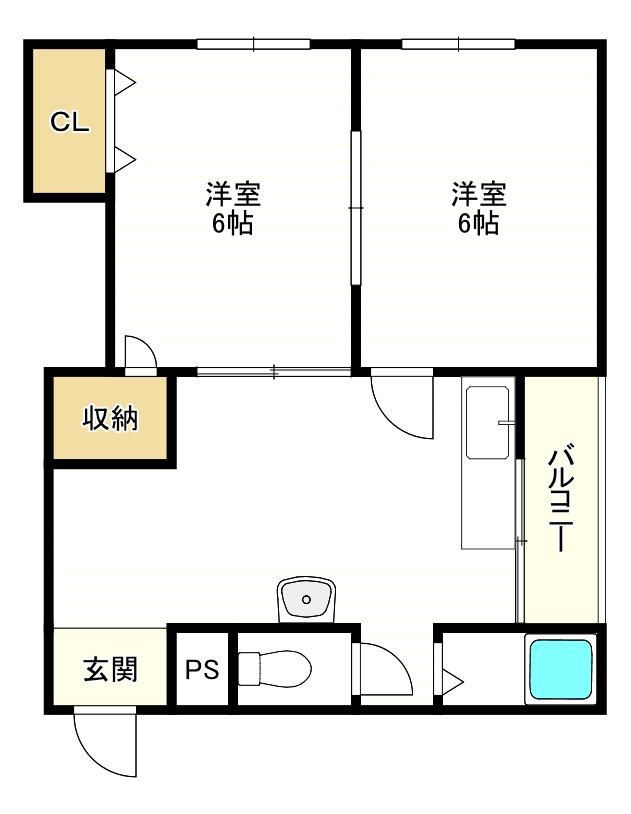マンション丸保の間取り