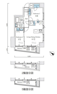 【間取り】 | アジュールテラス日本橋浜町