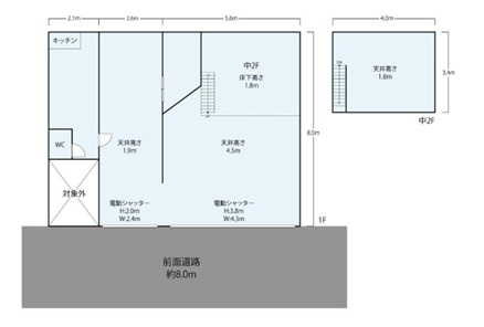 南堀江４丁目倉庫・店舗の間取り