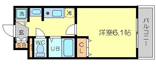 スワンズシティ大阪WESTの間取り|スワンズシティ大阪WEST　開放的な間取