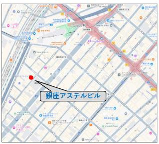 銀座アステルビル　1Fの地図