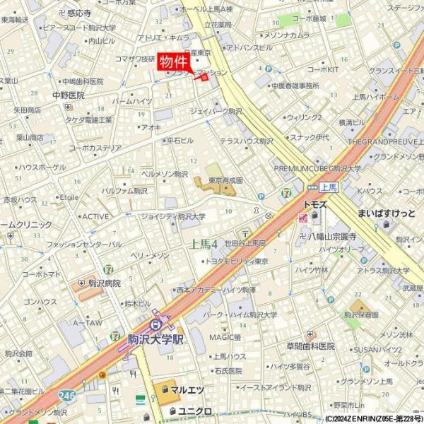 グランデュオ駒沢ＩＩの地図