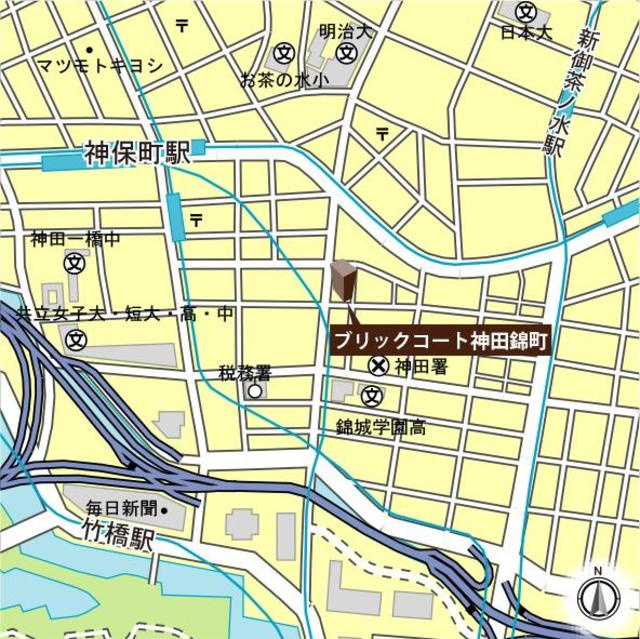 ブリックコート神田錦町の地図