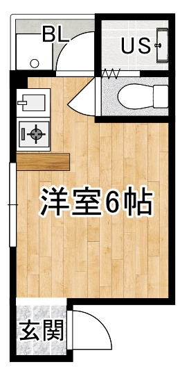ポートワンの間取り|鉄骨造　5階建　1R