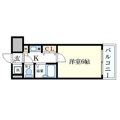 プレサンス梅田西の間取り